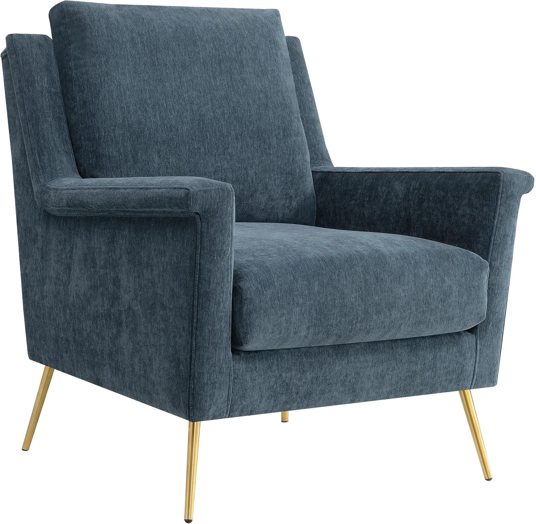 Cambridge Mid Century Modern Slate Blue Accent Chair