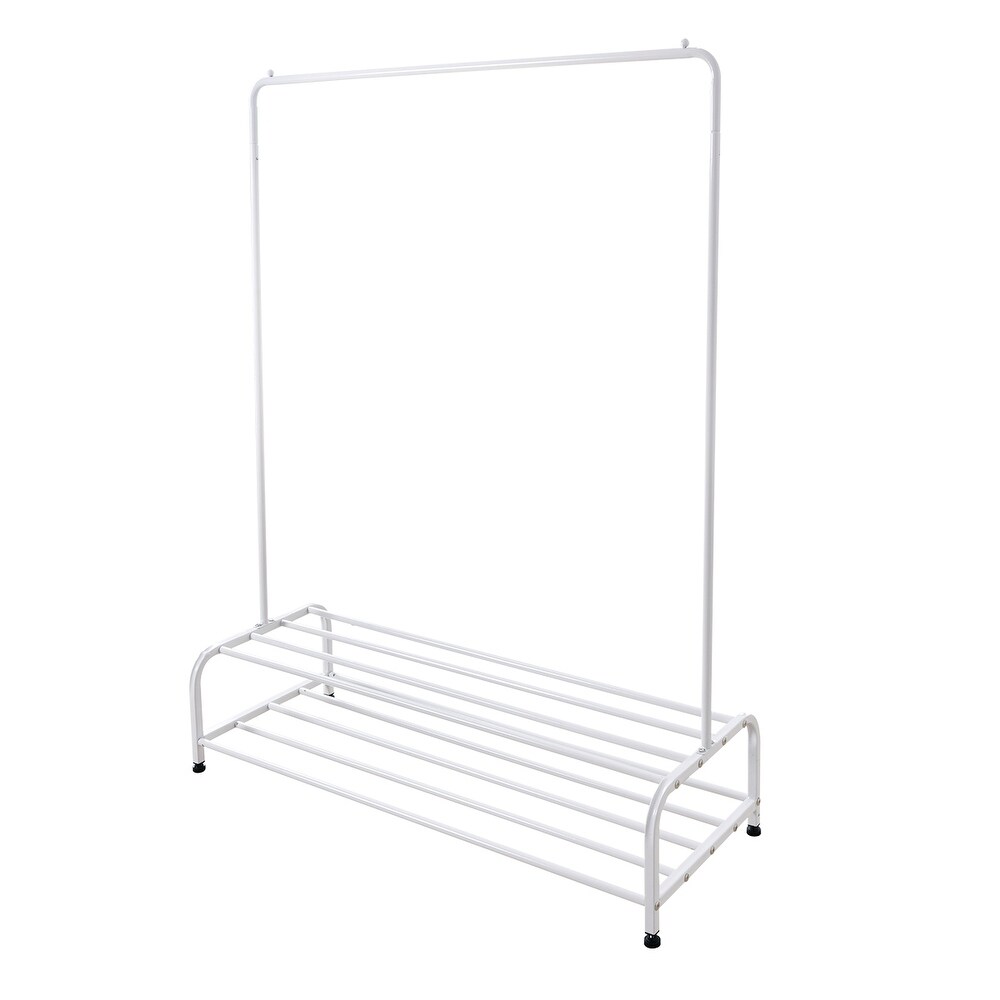 Siavonce Clothing Garment Rack with Shelves