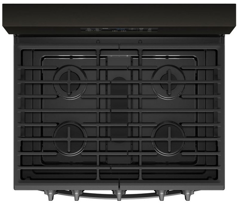 Whirlpool 5.8 Cu. Ft. Fingerprint Resistant Black Stainless Steel Freestanding Gas Range With Frozen Bake Technology