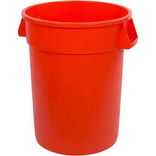 Carlisle 84103224 Bronco Round Waste Container 32 Gallon， Orange