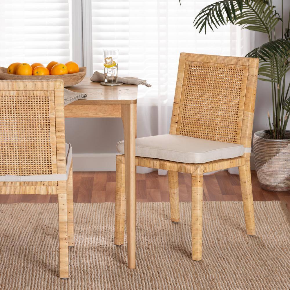 bali  pari Sofia Natural and White Dining Chair 185-2P-11872-HD