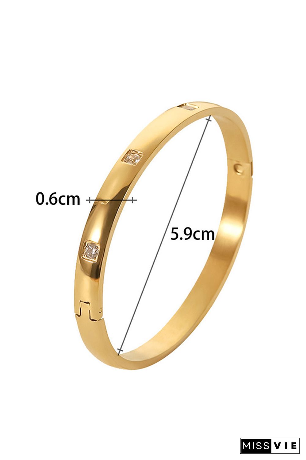 Gold Titanium Steel Bracelet MOQ 5pcs