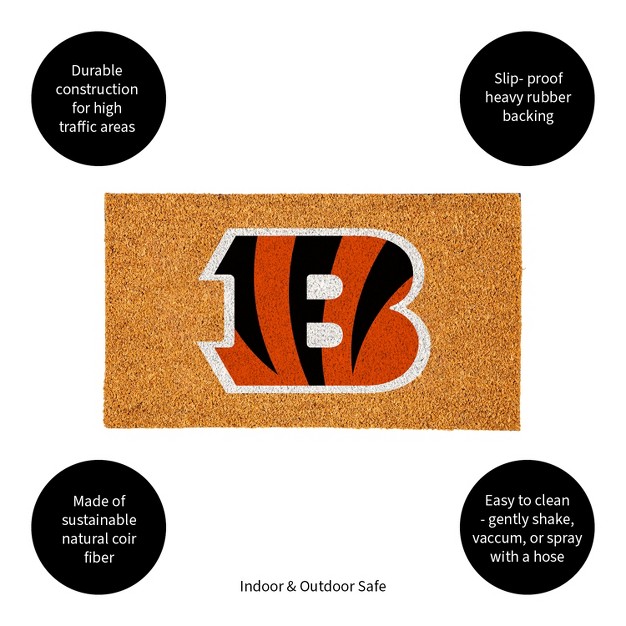 Evergreennflcleveland Browns Logo Natural Coir 28 X 16 Inches Indoor Outdoor Doormat