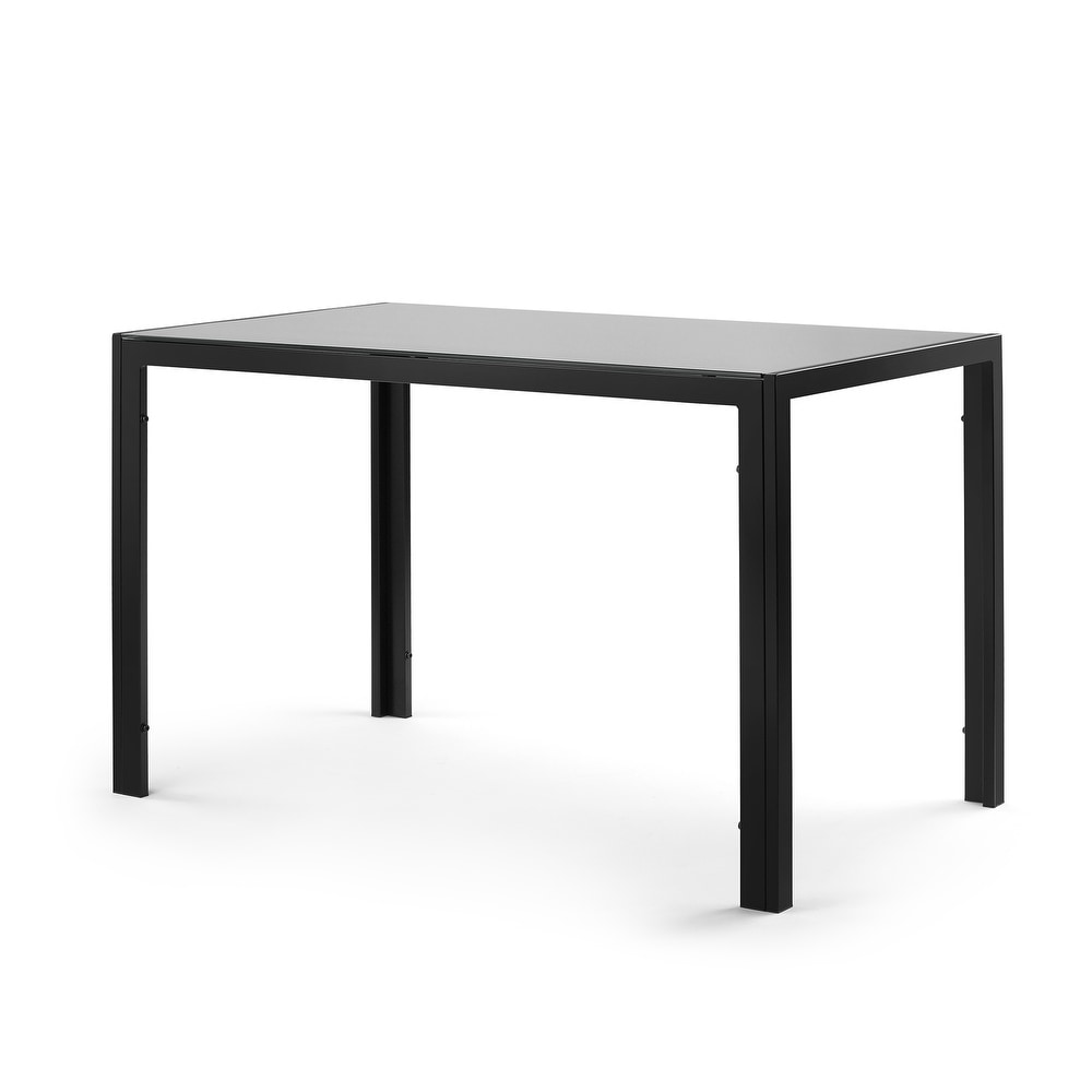 White top Rectangular Dining Table with Black Legs