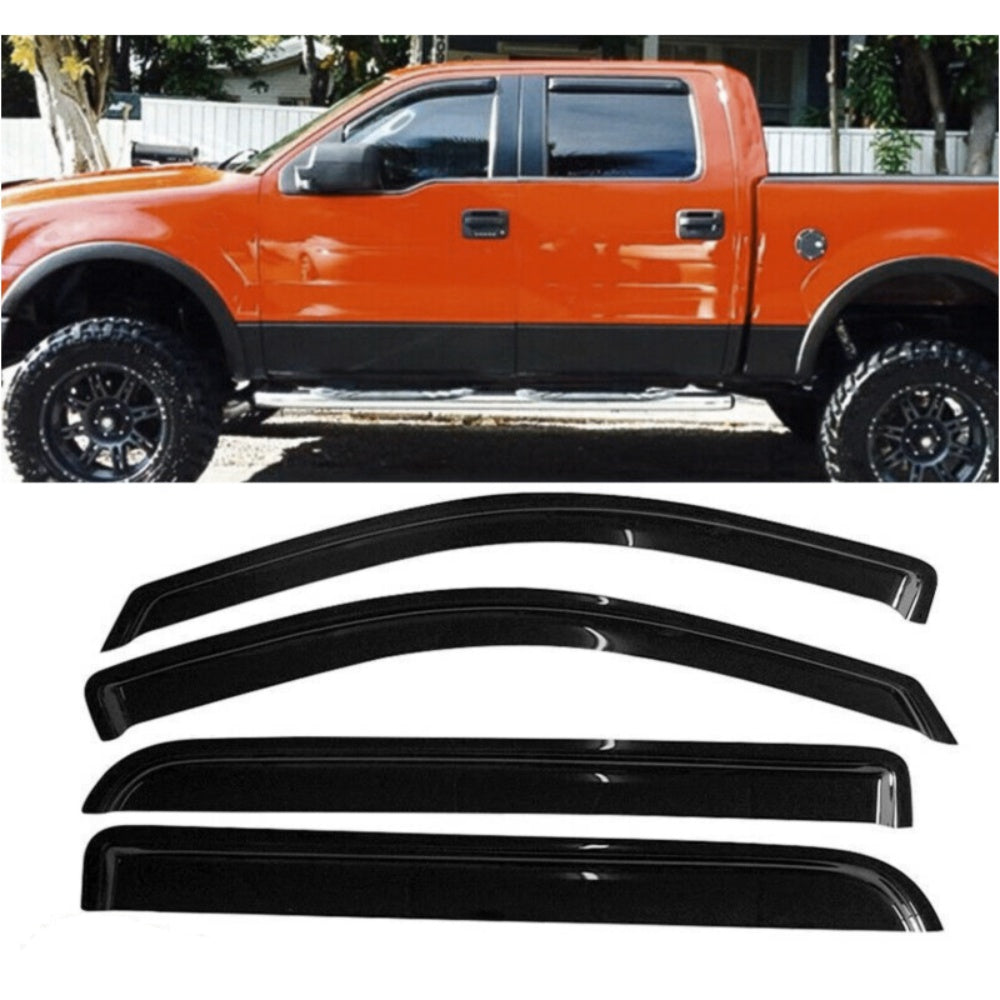 For 2004-2008 F-150 2006-2008 Mark Lt Supercrew Cab Window Visor Rain Guard 4Pc