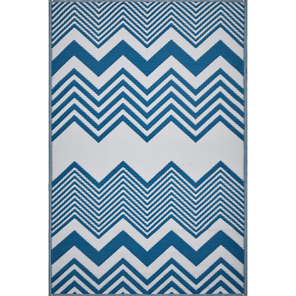 Tropical Zigzag Indoor / Outdoor Area Rug