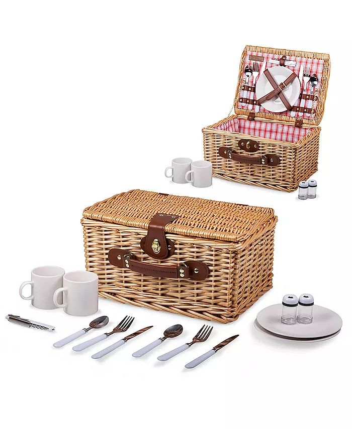 Picnic Time Plaid Red Catalina Picnic Basket