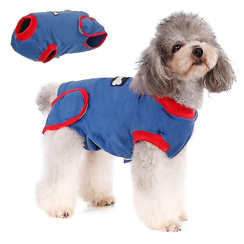 Recovery Suit For Dogs Cats After Surgery， Recovery Shirt For Male Female Dog Abdominal Wounds Banda