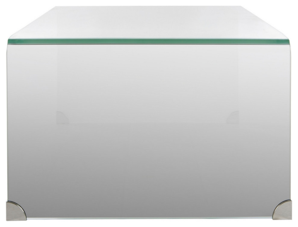 Stella Ombre Glass Coffee Table Clear/ White   Modern   Coffee Tables   by Virgil Stanis Design  Houzz