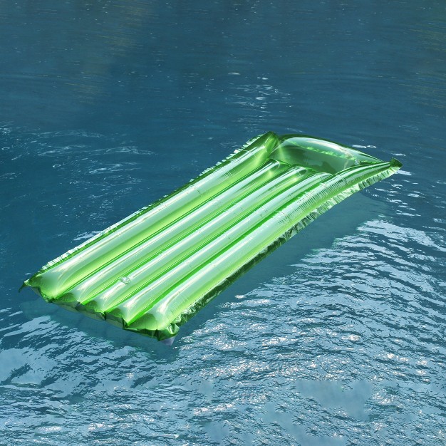 Inflatable Green Reflective Sun Tanner Pool Float