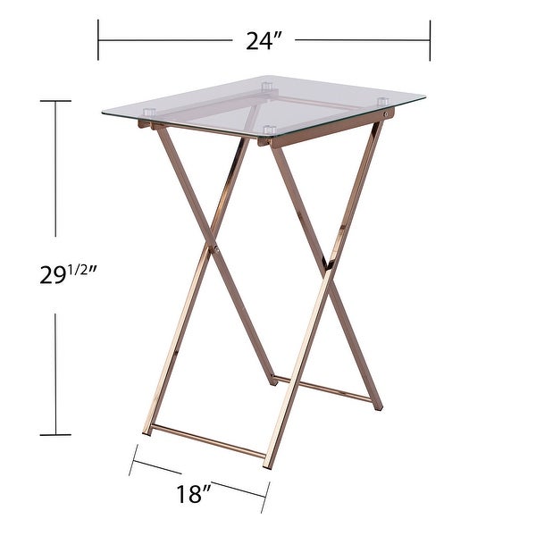 SEI Furniture Hinding Folding Tray Table