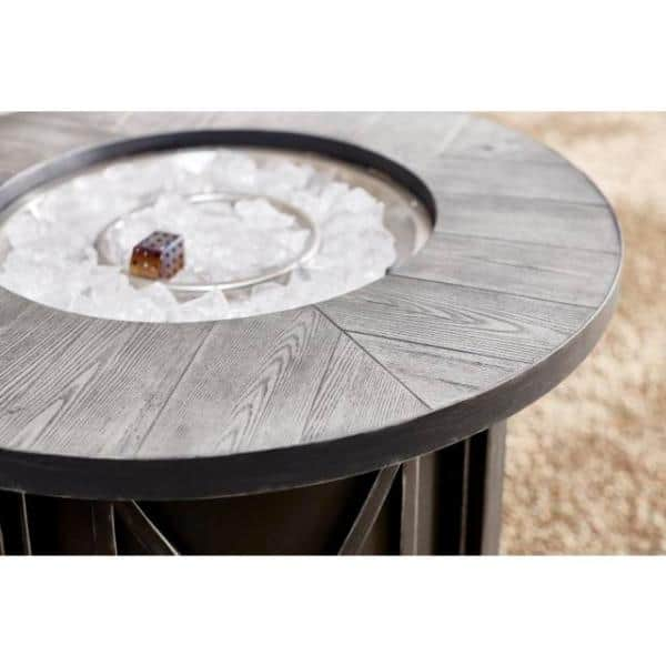 Hampton Bay Park Canyon 35 in. Round Steel Propane Fire Pit Kit FPC-C-02