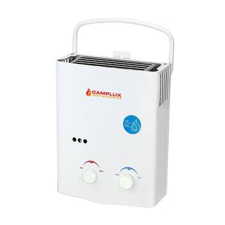 CAMPLUX ENJOY OUTDOOR LIFE Camplux 5 L 1.32 GPM Outdoor Portable Propane Gas Tankless Water Heater with 1.2 GPM Water Pump AY132P43