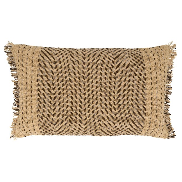 Saro Lifestyle Kantha Stitch Throw Pillow With Poly Filling