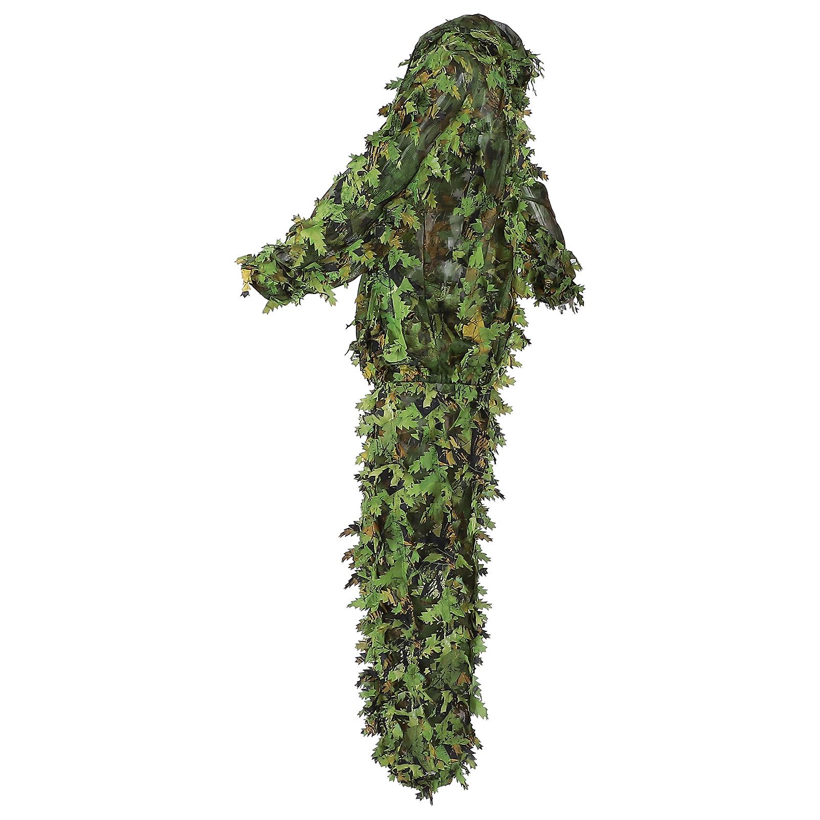 Green Wild Camouflage Ghillie Suit 3d Leaf Jackets And Pants Set Clothes For Hunting