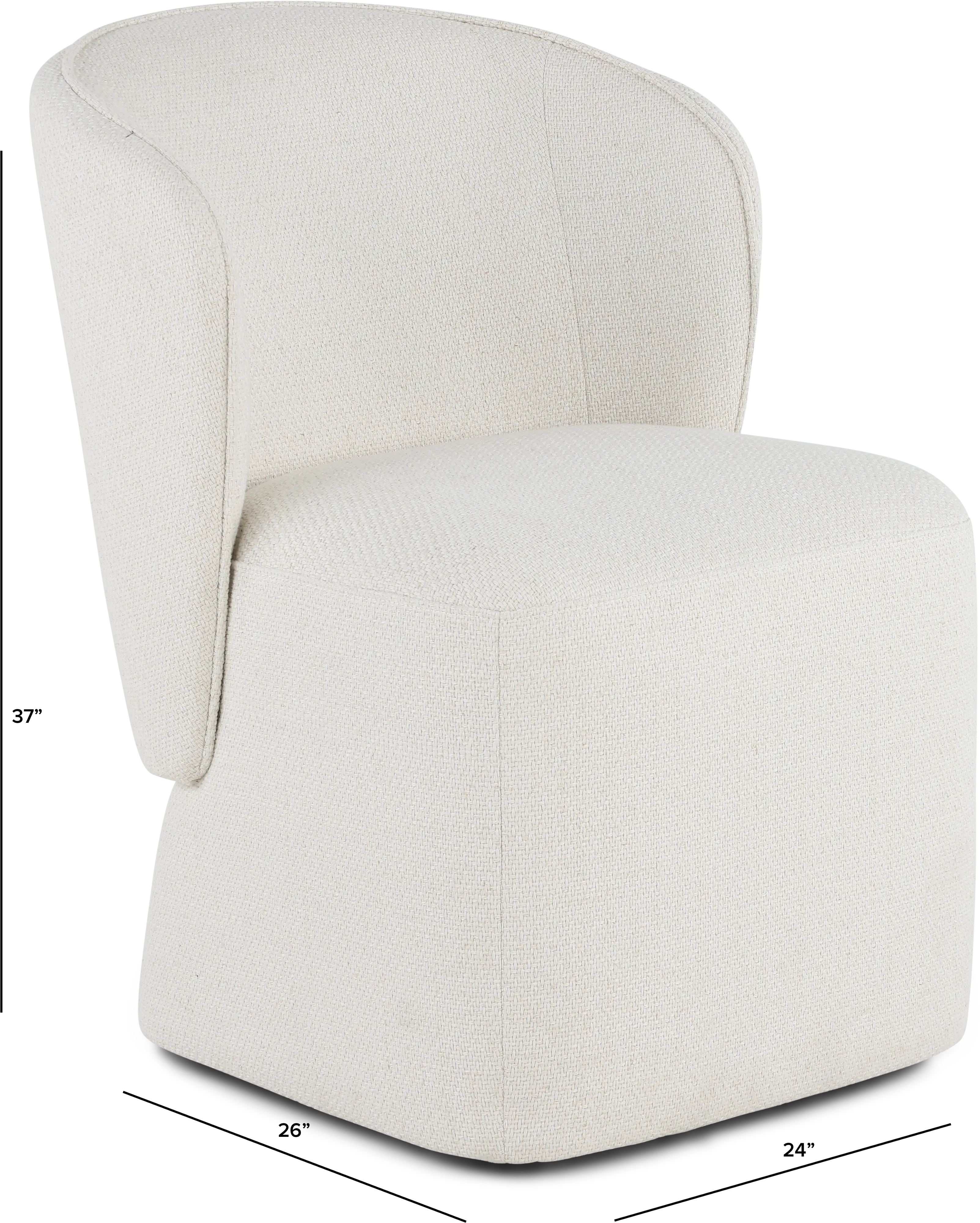 Dinara White Upholstered Dining Chair