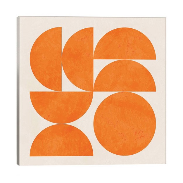 Geometric Shapes Orange By Ana Rut Bre Unframed Wall Canvas Icanvas