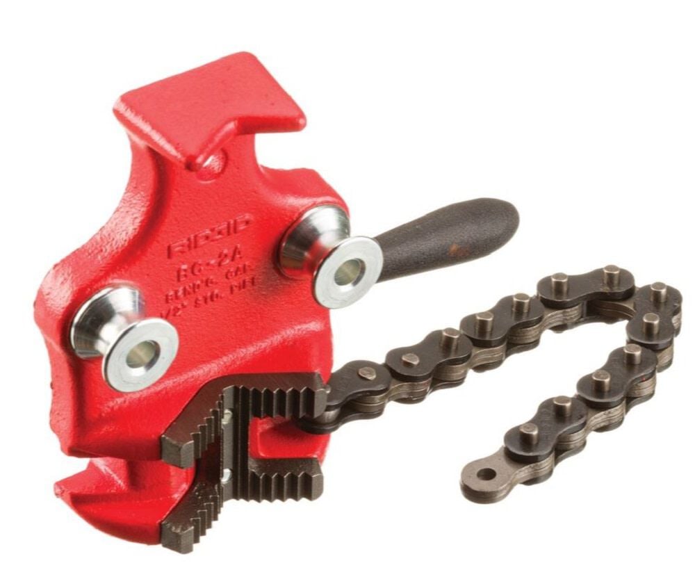 Ridgid 1/2 - 8 Inch Cast Iron Top Screw BC810 Bench Chain Vise 40215 from Ridgid