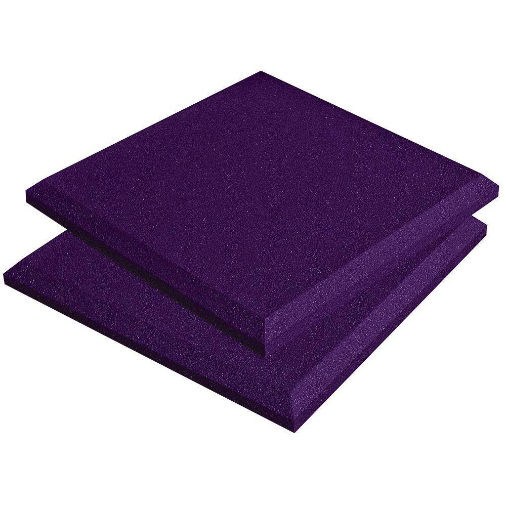 Auralex SonoFlat Panels - 1 ft. W x 1 ft. L x 2 in. H - Purple (14-Box) SFLAT1114PUR