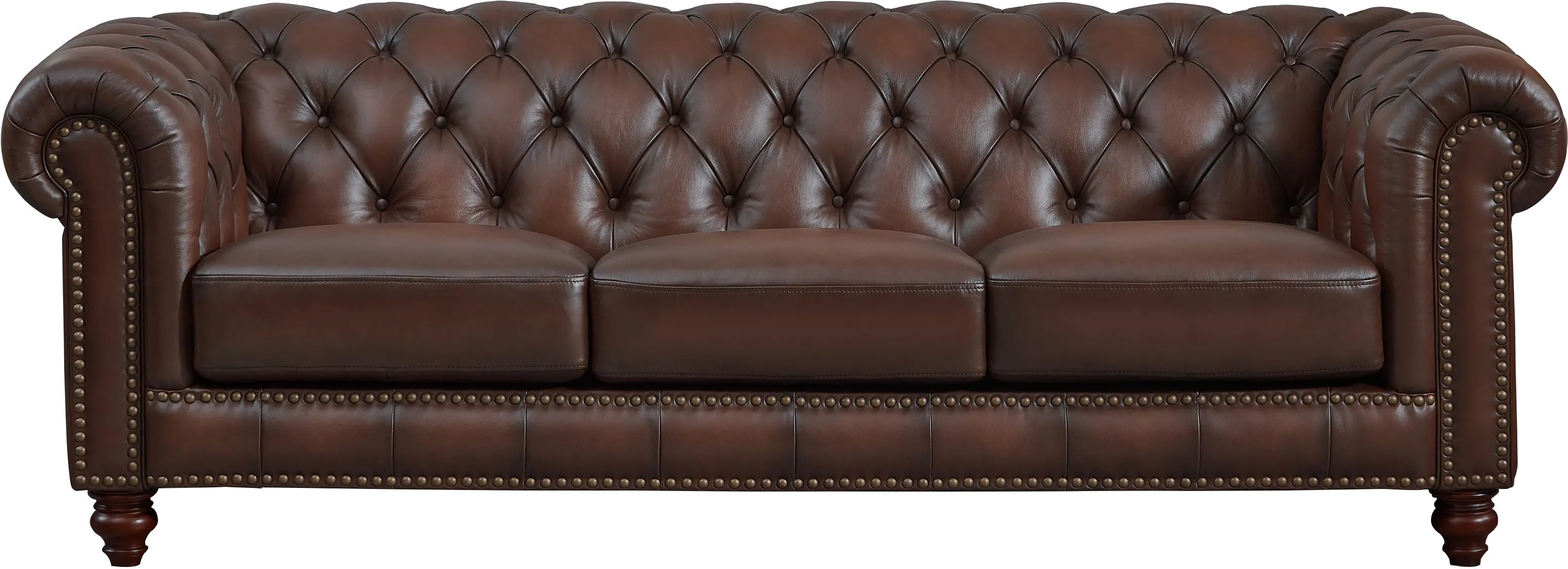 Lanchester Brown Leather Sofa