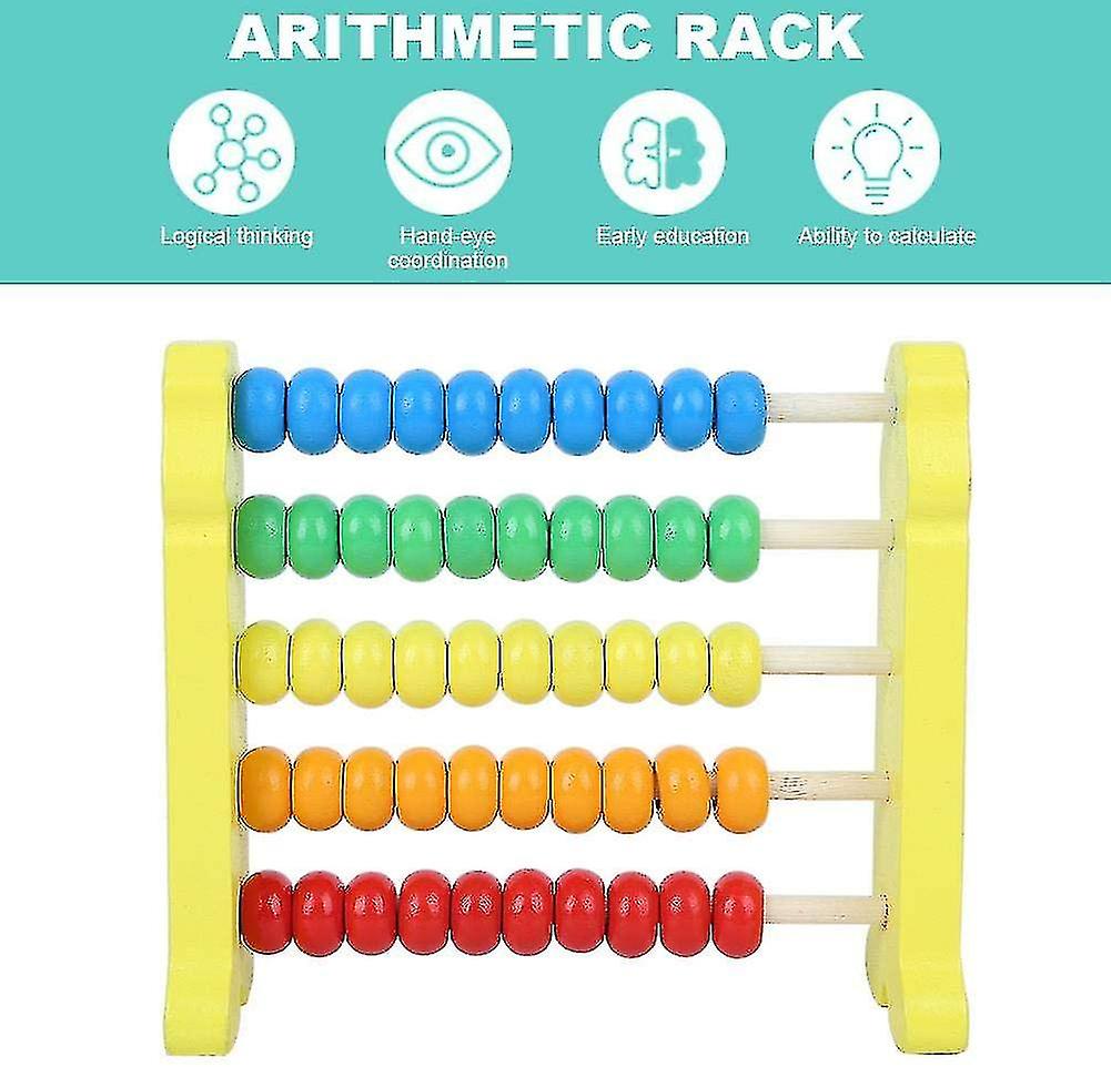 Wooden Abacus， Children Wooden Abacus Educational Early Learning Arithmetic Frame Math Toys For Baby