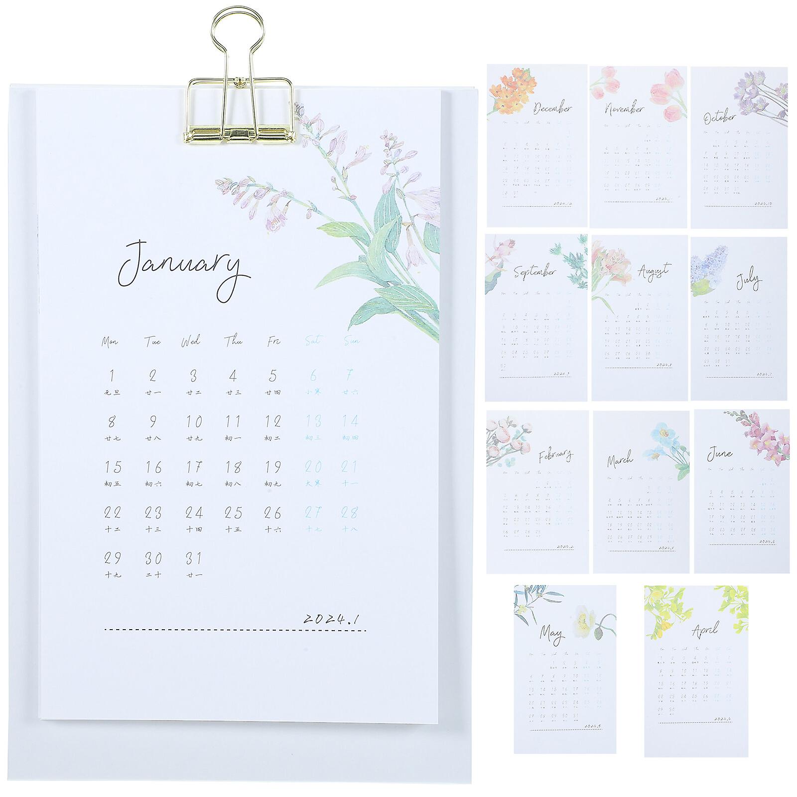 Desk Calendar 2024 Desk Calendar Ornament Small Desk Calendar Decor Desktop Calendar