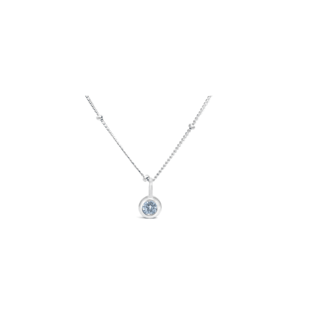 Stia  Clear Quartz CZ Birthstone Necklace (April)