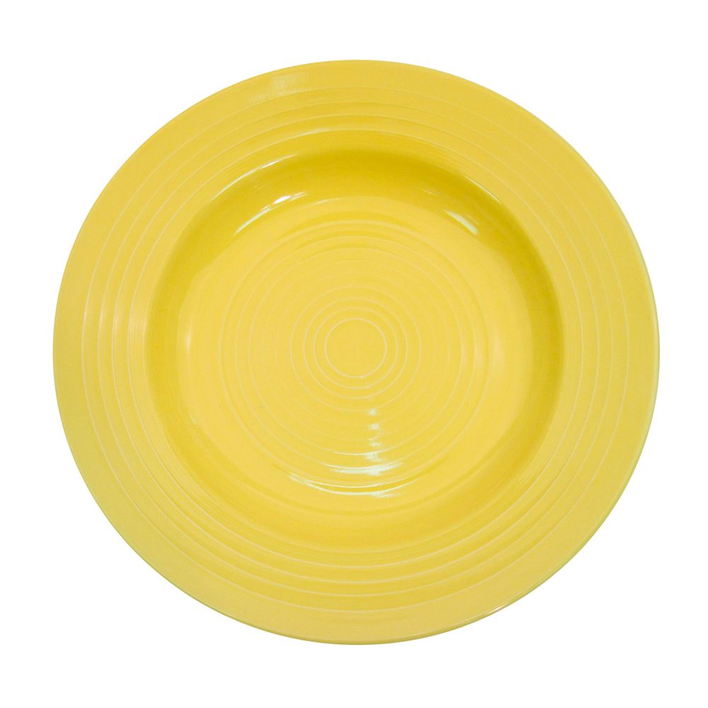 Color Tango， Pasta Bowl 22 Oz. 12Dia. X 1-7/8H， Porcelain， Sunflower