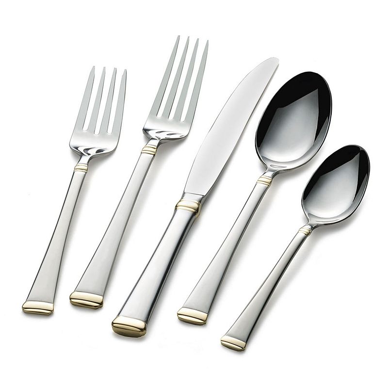 Mikasa Harmony 65-pc. Gold-Accent Flatware Set