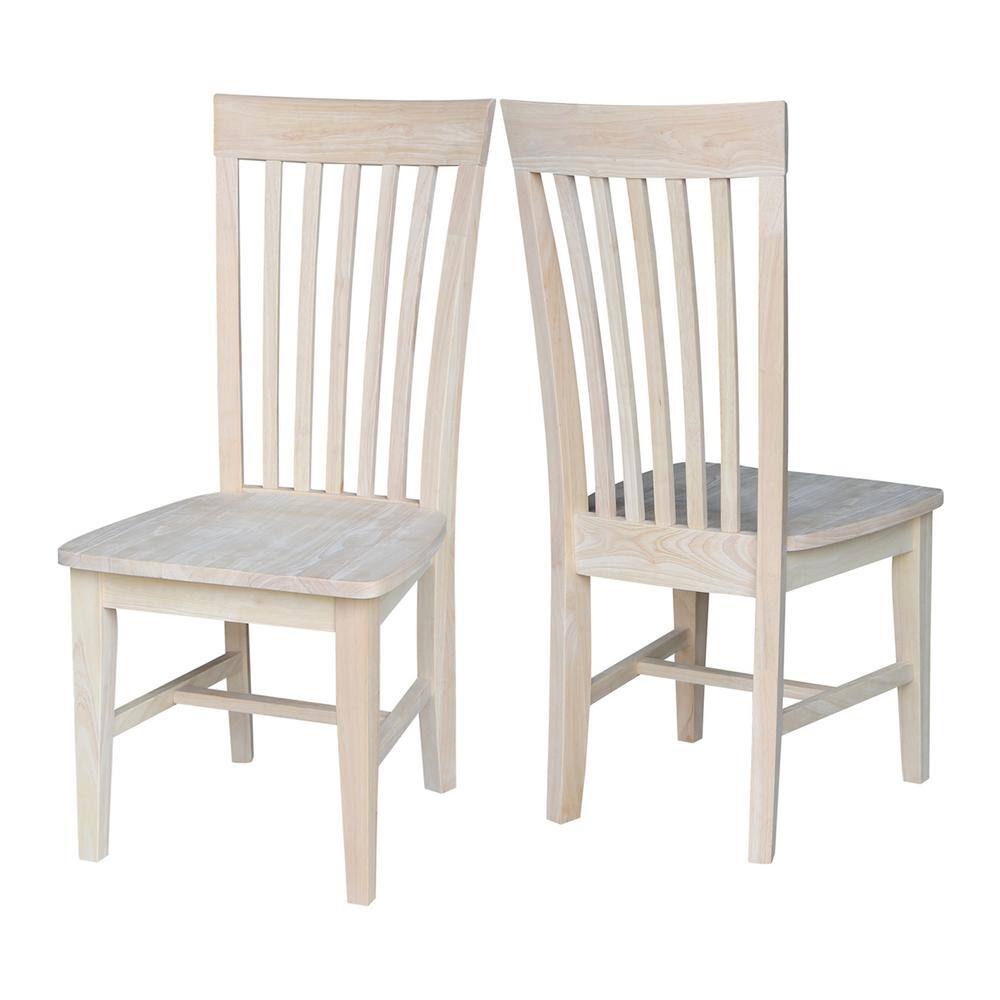 International Concepts Unfinished Wood Mission Dining Chair (Set of 2) C-465P