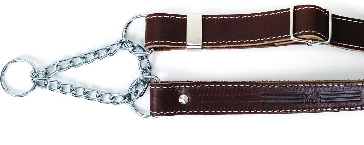 Euro-Dog Luxury Leather Martingale Dog Collar