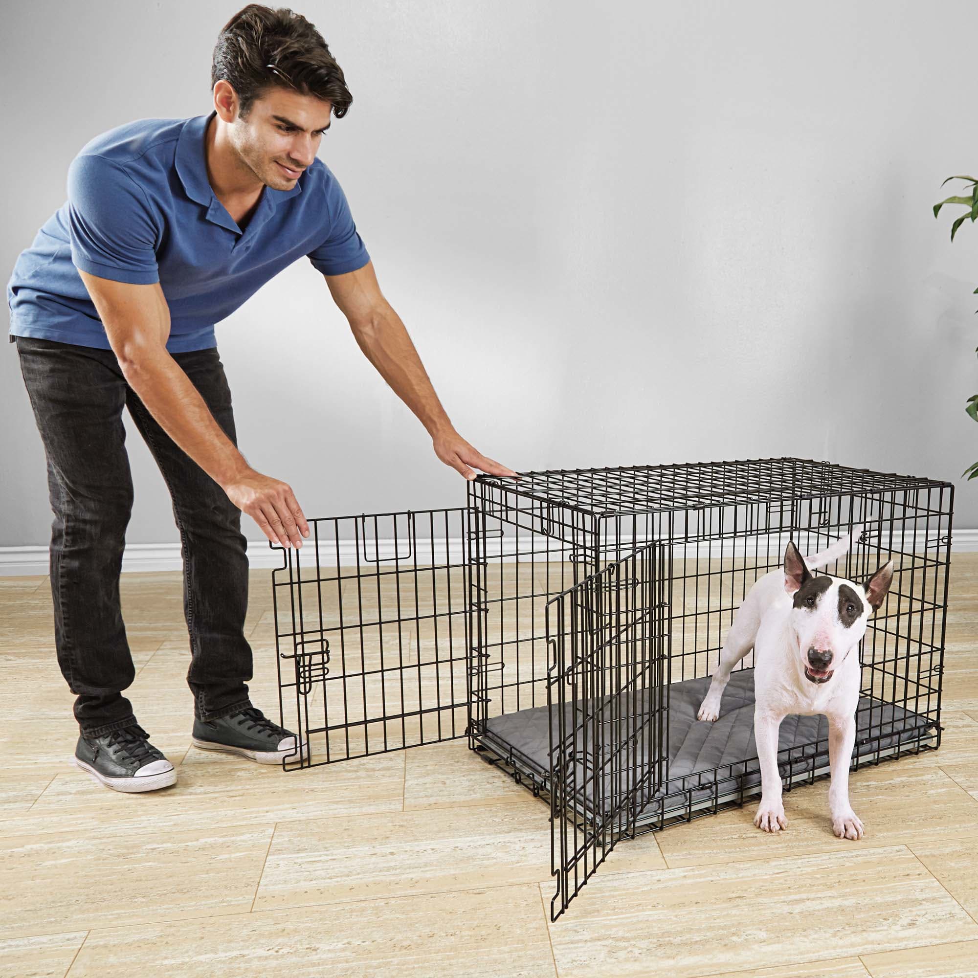 EVERYYAY Going Places Ultra Tough 2-Door Folding Dog Crate， 36.7