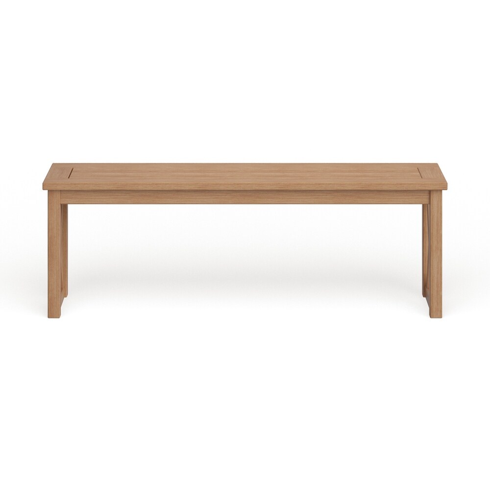 Middlebrook Surfside Acacia Wood X frame Outdoor Bench