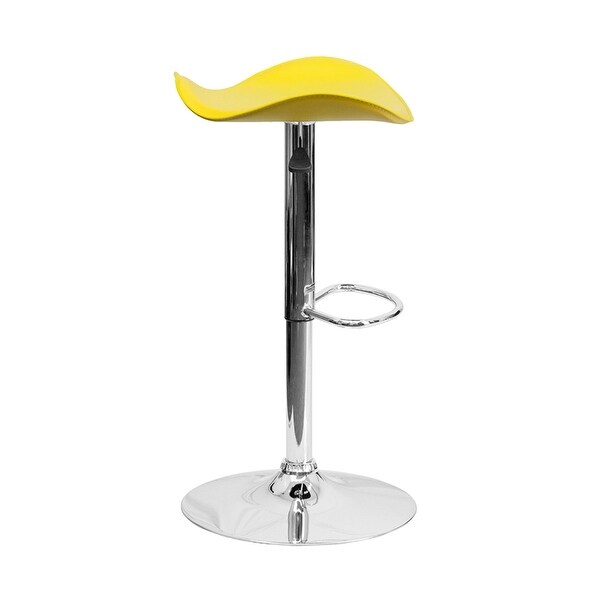 Vinyl Adjustable Height Bar Stool With Chrome Base