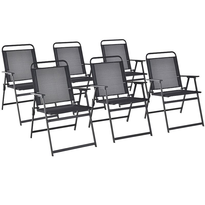 Outdoor Folding Chairs with Breathable Seat