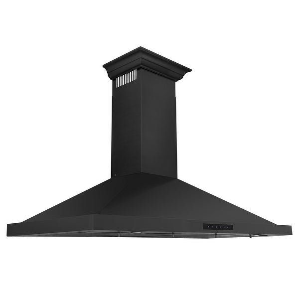 ZLINE Black Stainless Steel Convertible Vent Wall Mount Range Hood