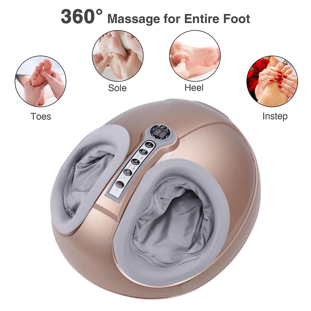 Yescom Foot Massager with Heat White/ Gold