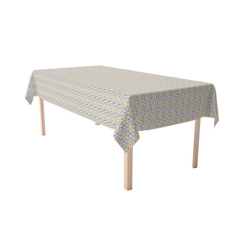 Rectangular Tablecloth， 100% Cotton， 52x104， Floral 54