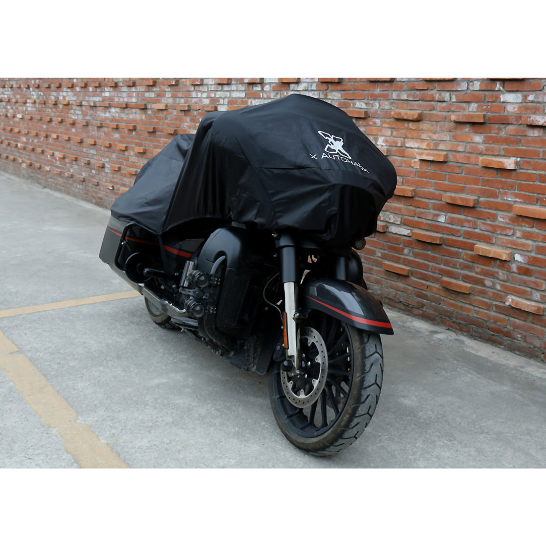 M/L/XL 210T Rain Dust Half Motorcycle Cover Outdoor UV Snow Waterproof Black