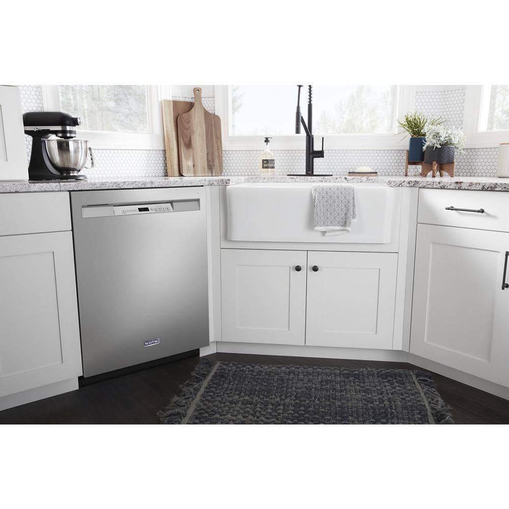 Maytag 24 in. Fingerprint Resistant Stainless Front Control Built-In Tall Tub Dishwasher with Dual Power Filtration 50 dBA MDB4949SKZ