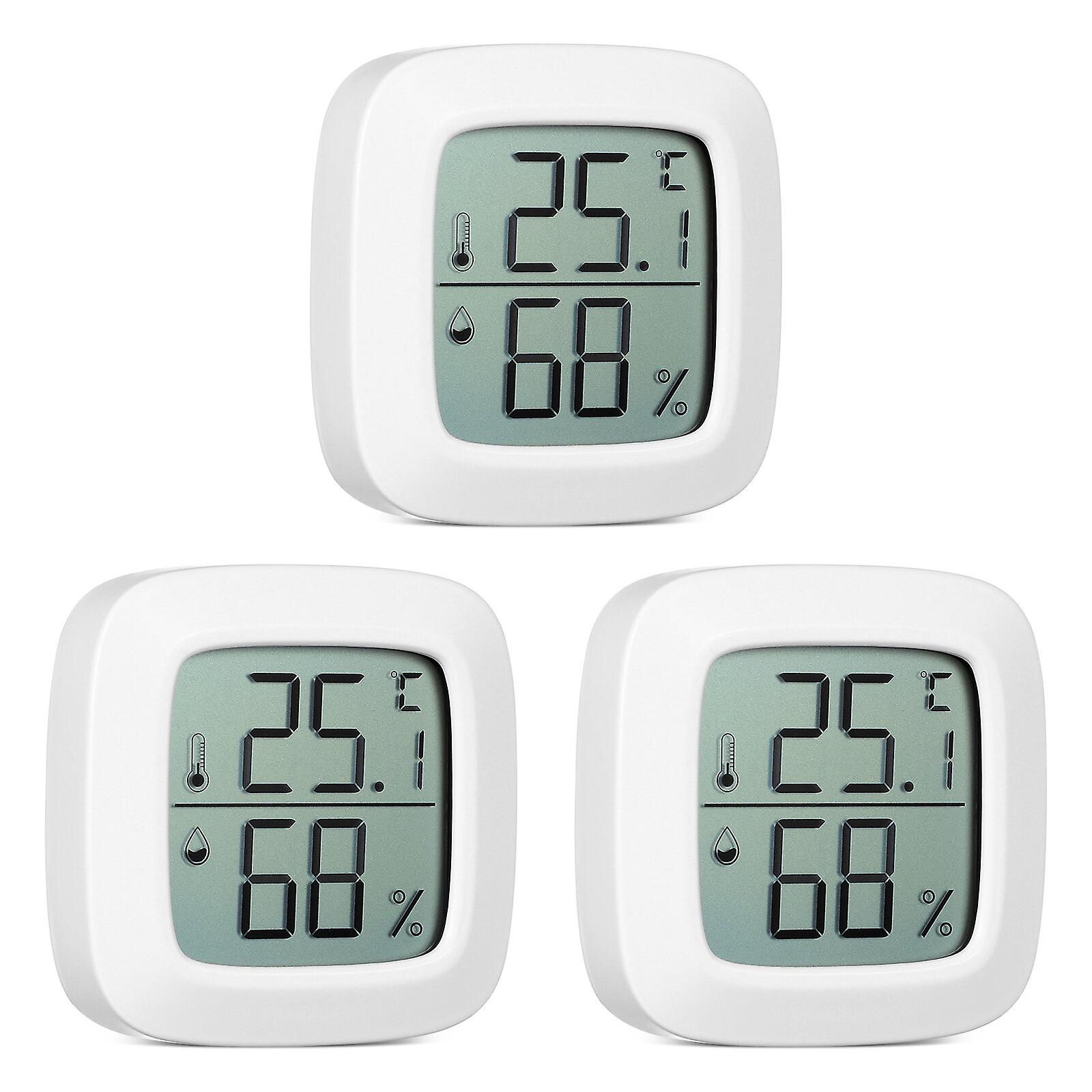 3pcs Mini Hygrometer Thermometer Digital Temperature Gauge Temperature And Humidity Meter For Car Home