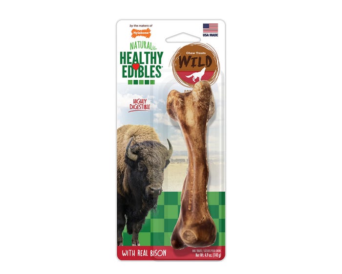 Nylabone Healthy Edibles Wild Bison Dog Chew， Large， 1 Count Pack