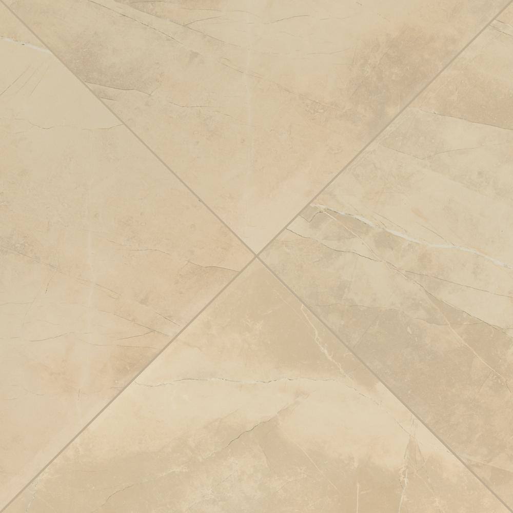 MSI Madison Cream 24 in. x 24 in. Polished Porcelain Stone Look Floor and Wall Tile (16 sq. ft.Case) NHDMADCRE2424P