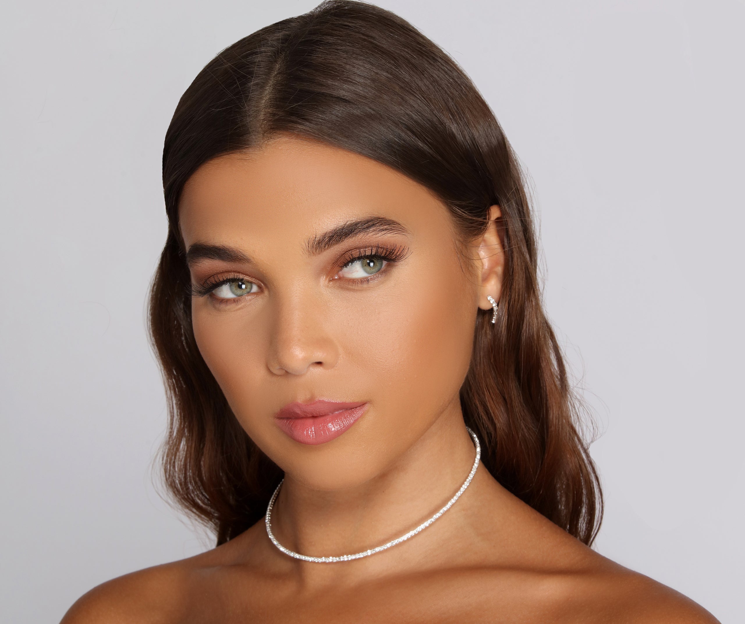 Dainty Rhinestone Choker Set