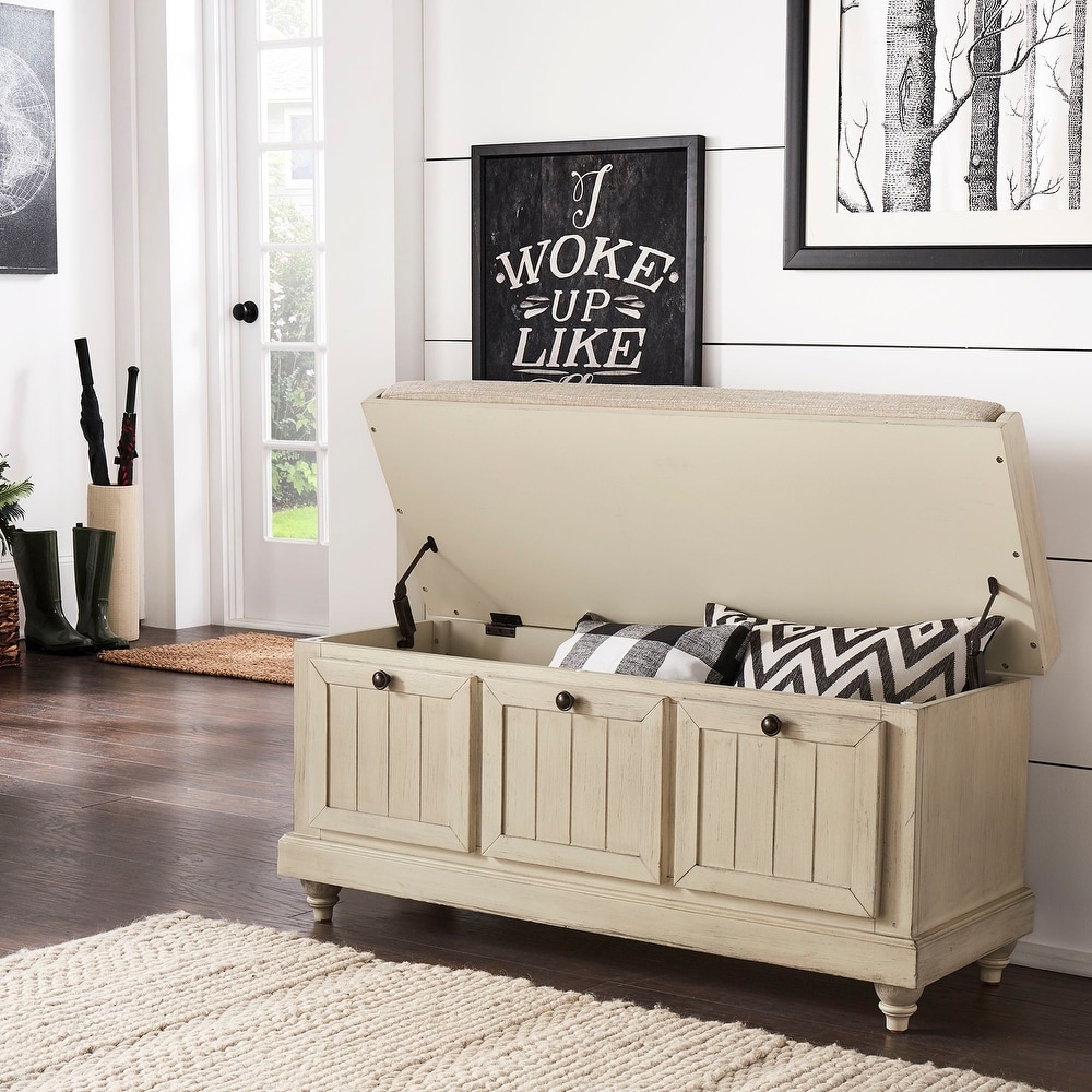 Granger Storage Bench with Linen Seat Cushion by iNSPIRE Q Classic