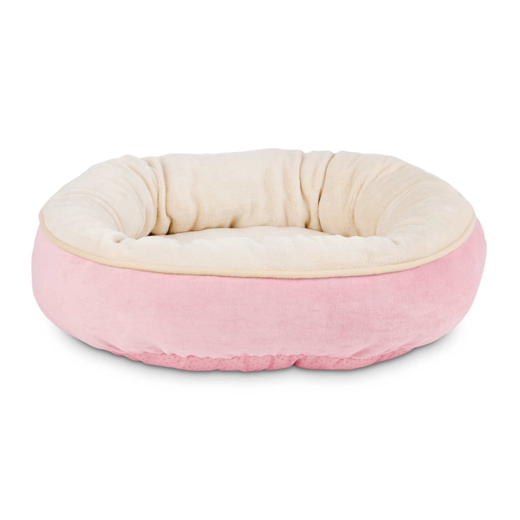 Animaze Pink Round Bolster Dog Bed， 20