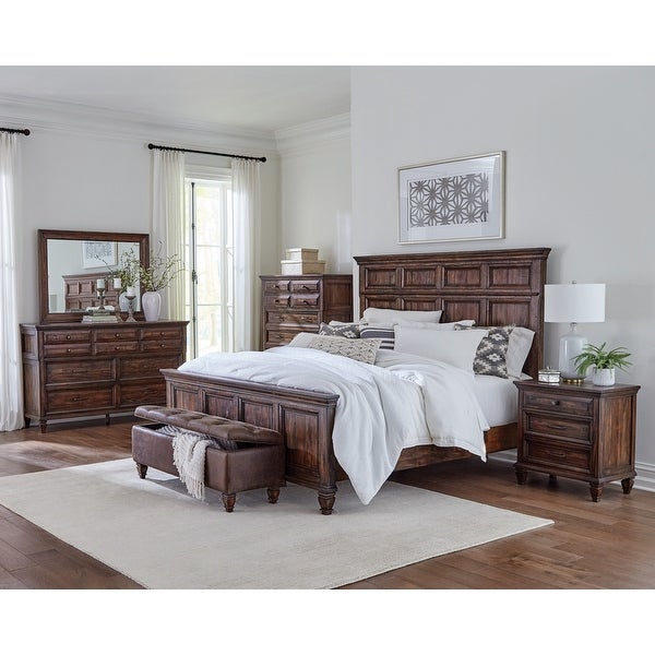 Serra Weathered Burnished Brown 2-piece Bedroom Set with Chest - - 35181621