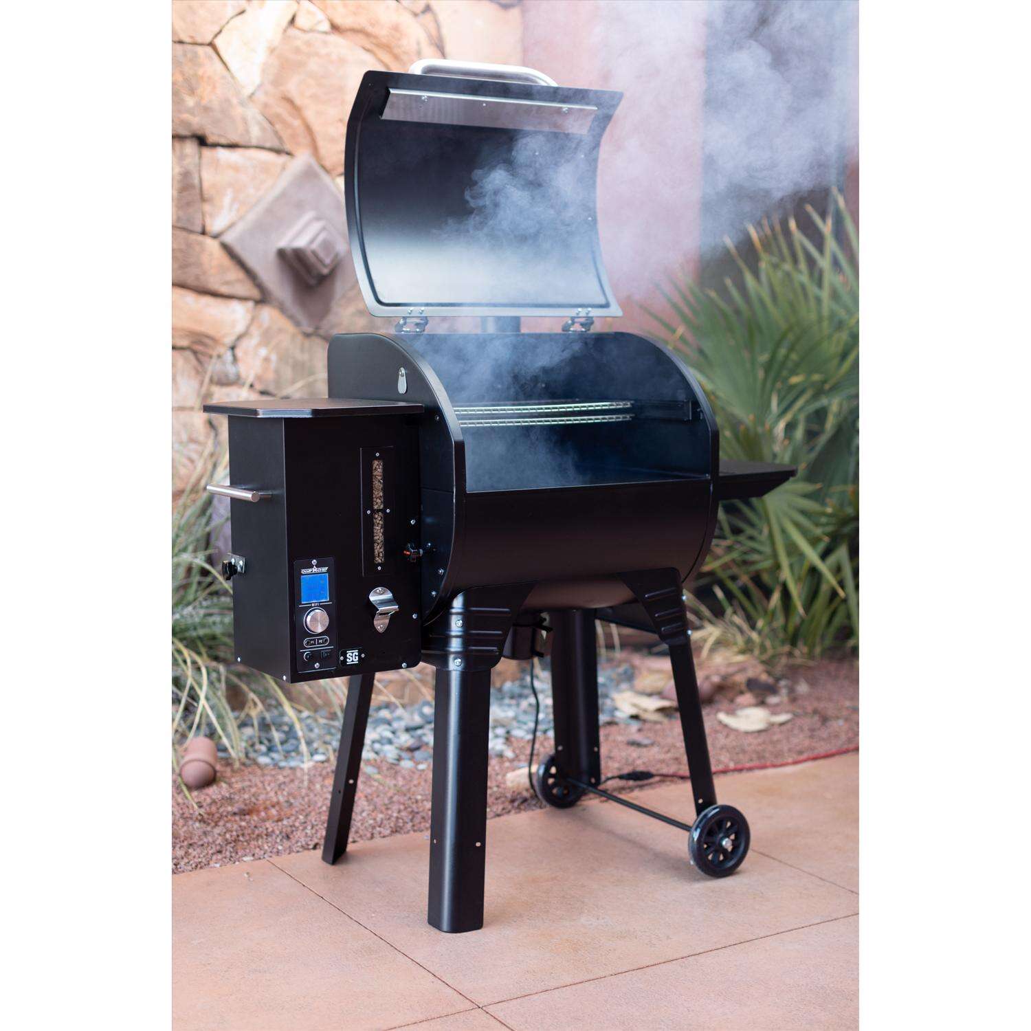 Camp Chef SmokePro Wood Pellet Bluetooth and WiFi Grill and Smoker Black