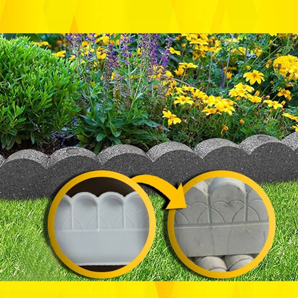 Garden Block Edgings Flowerbed Decor Brick Fencing Mould Patio & Garden