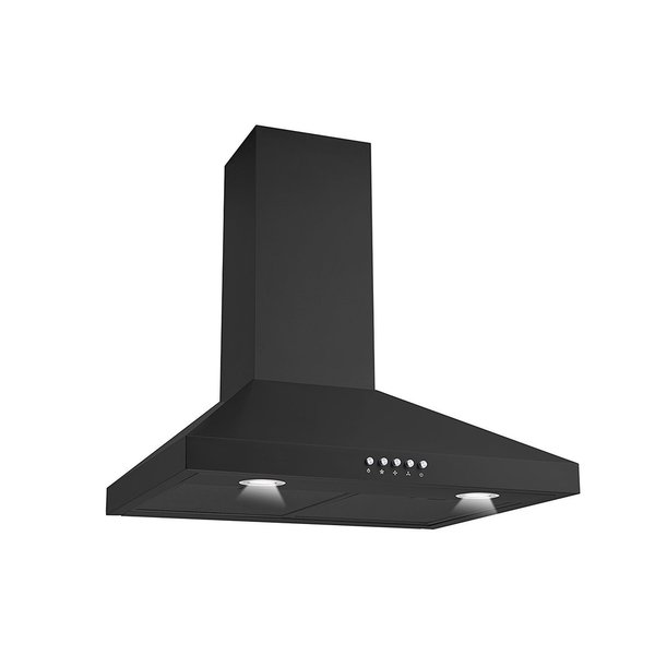 Winflo 30-in Convertible Wall-Mounted Range Hood in Black